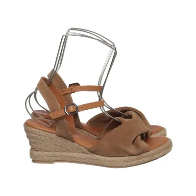 Chaussure compensées (Marron) de Cuplé Cuir