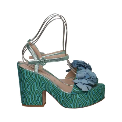 High heel sandals (Blue, Green, Multicolored) from Alberto