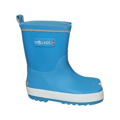 Regenlaarzen (Blauw, Wit) van Trollkids