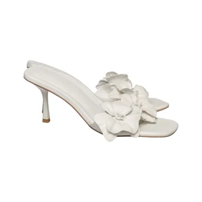 Mules (White) from Meshki Polyurethane
