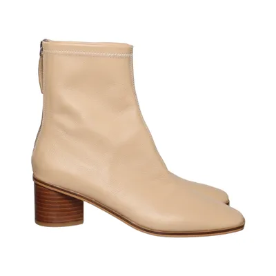 Støvletter (Beige) fra Hallhuber Læder