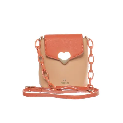 Axelremsväska (Beige, Orange) från Proud