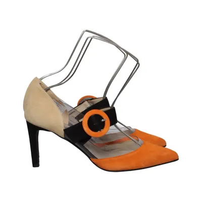 Pumps (Orange, Svart, Beige) från Heine Skinn
