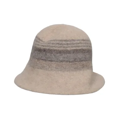Buckethatt (Beige, Grå) från Loevenich Polyester, Ull