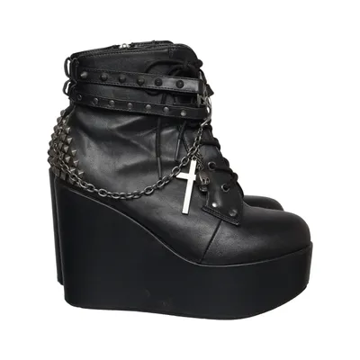 Wedges (Poison-101) from Demonia Polyurethane