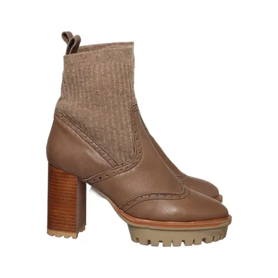 Bottes à talons (Marron) de Pedro Miralles Cuir