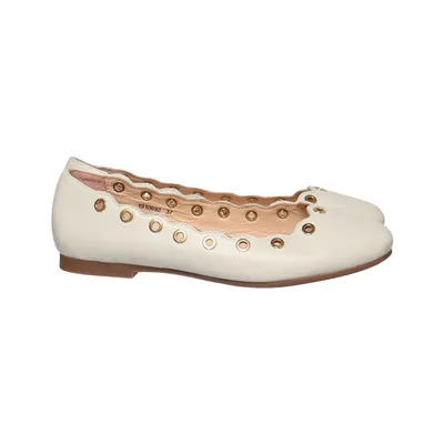 Ballet flats (Beige) from Si Leather