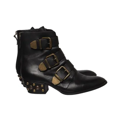 Bottines (Echtleder mit Nieten) de Lola Cruz Cuir