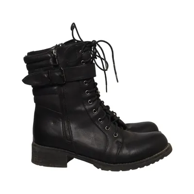 Bottes à lacets (Noir) de Super Mode