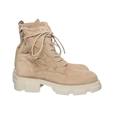 Bottes à lacets (Beige) de Alpe Cuir