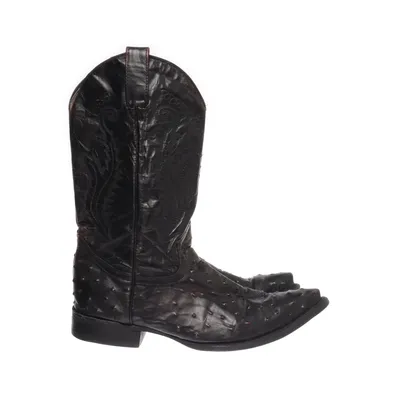 Cowboylaarzen (Zwart) Leer
