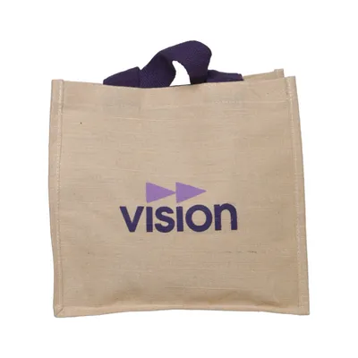 Sac en toile (Beige, Violet) de Vision Coton