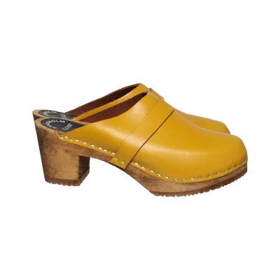 Clogs (Yellow) from Stockholm Clogs Leather