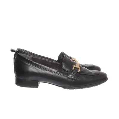 Loafers (Black, Gold) from Tamaris Leather