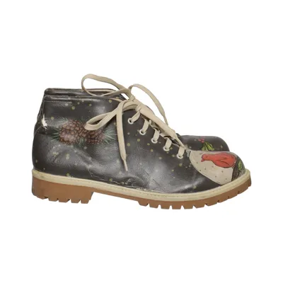 Laced boots (Black, Multicolored) from DoGo Shoes Faux leather
