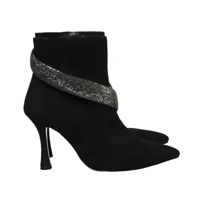 Heeled boots (Black) from Bambi Leather