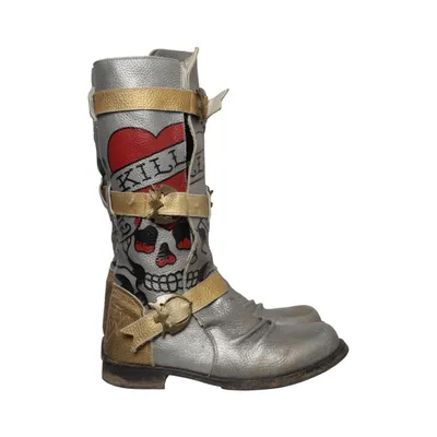 Boots (Gray, Gold, Red) from Ed Hardy