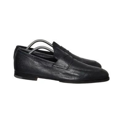 Loafers (Zwart) van Santoni Leer