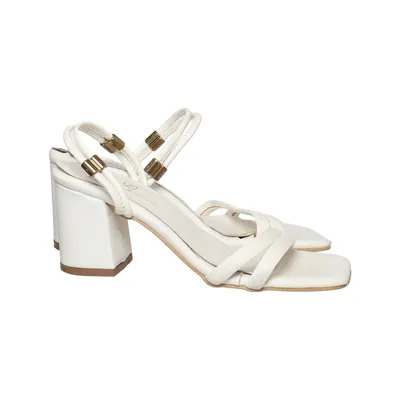 High heel sandals (White) from Eldorado Leather