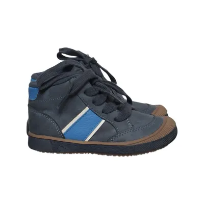 Schnürstiefel (Blau, Weiß) Leder