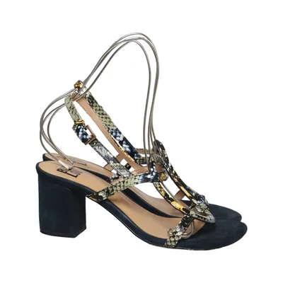 High heel sandals (Black, Multicolored) from Bibi Lou