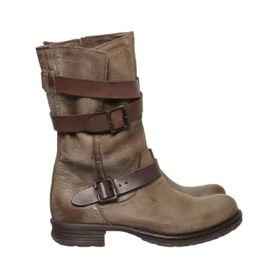 Bottes (Beige, Marron) de Amust Cuir