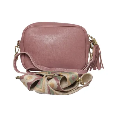 Umhängetasche (Pink) von Made in italy Leder