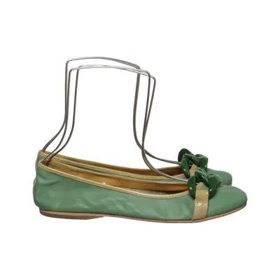 Ballet flats (Green, Beige) from Mauro Leone Leather