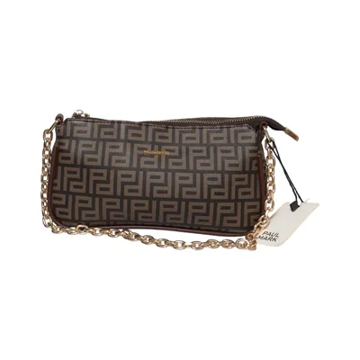 Shoulder-bag (Brown, Black) from Paulmark Polyurethane