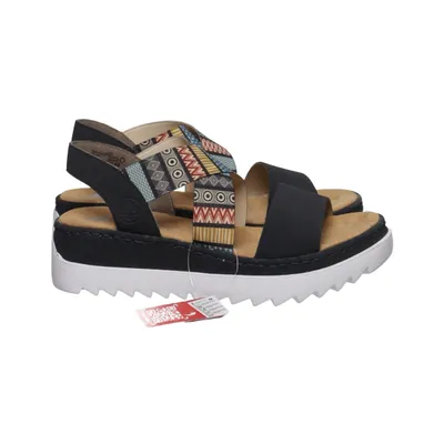 Sandalen (Zwart, Meerkleurig) van Rieker Antistress