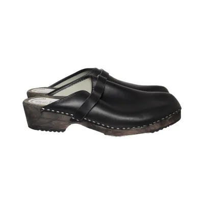 Clogs (Black) from Calmare Skoindustri Leather