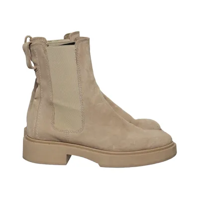 Bottines Chelsea (Beige) de Manfield Cuir