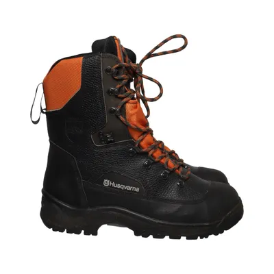Work footwear (Black, Orange) from Husqvarna Leather