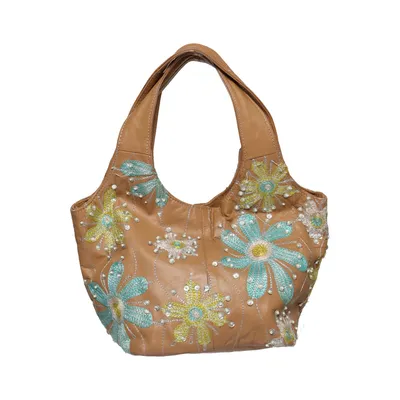 Handbag (Brown, Multicolored) from Miss June