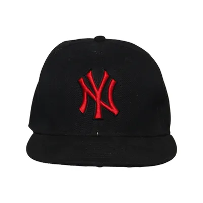 Baseballkeps (Svart, Röd) från New York Yankees Akryl, Ull