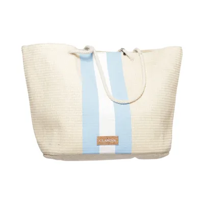 Strandtaske (Beige, Blå, Hvid) fra Clarins