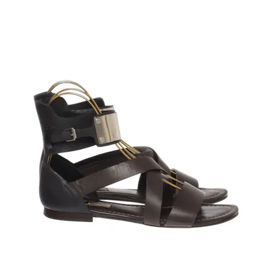 Sandalen (Bruin) van By Malene Birger Leer