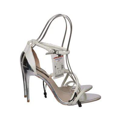 Højhælede sandaler (Hvid, Sølv) fra Zara Basic Collection