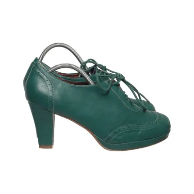 Heeled boots (Green) from Bettie Page