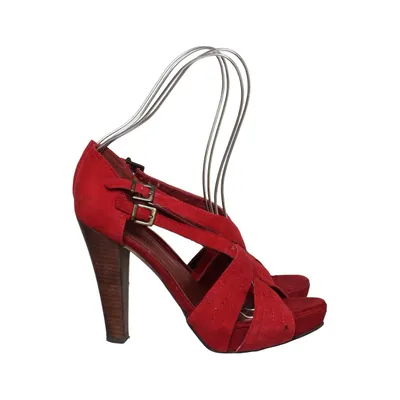Sandales à talons hauts (Rouge) de Via Uno Cuir