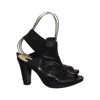 High heel sandals (Black) from D for Dasia Leather