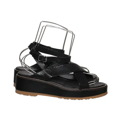 Chaussure compensées (Noir) de Reschia Cuir