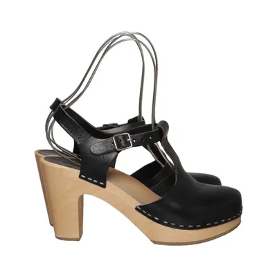 Sabots (Noir) de Swedish Hasbeens Cuir