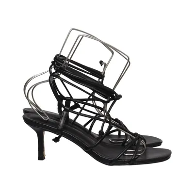 High heel sandals (Black) from Hotsoles