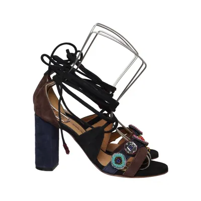 Sandales à talons hauts (Noir, Bleu, Marron) de Maliparmi Cuir