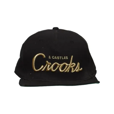 Baseball cap (Black) from Crooks & Castles Acrylic, Wool