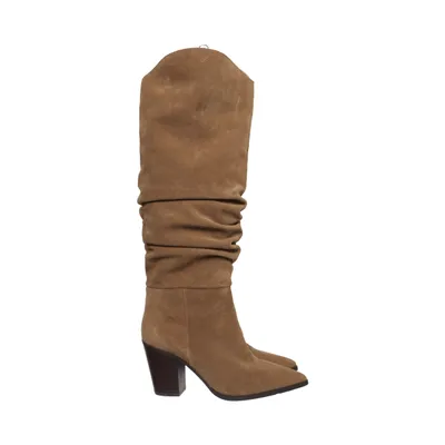 Bottes (Marron) Cuir, Daim