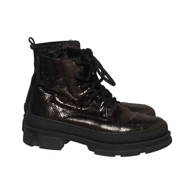 Bottes à lacets (Noir, Argent) de Esska
