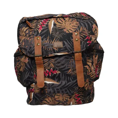 Backpack (Black, Multicolored) from Roxy Cotton, Polyurethane