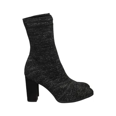 Heeled boots (Black, Silver) from Star Collection